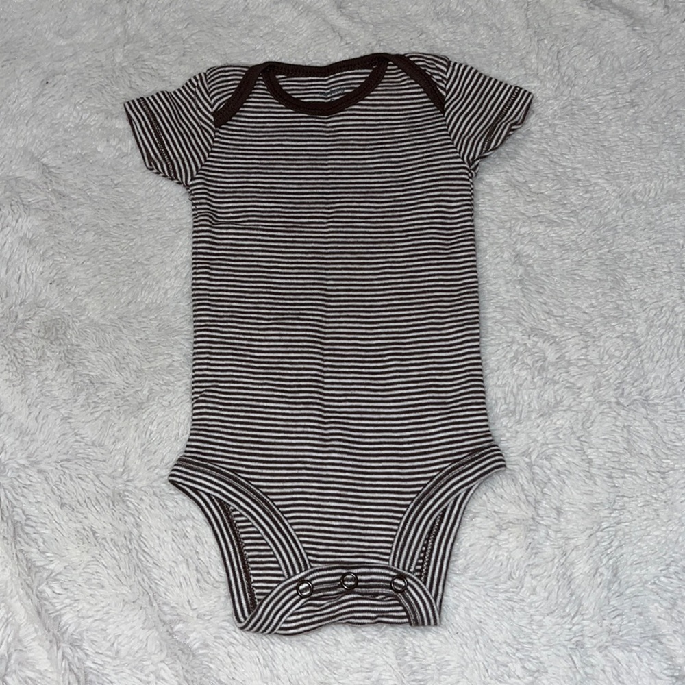 (3 for $10) carters brown striped bodysuit